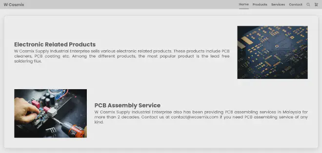 Homepage of W Cosmix